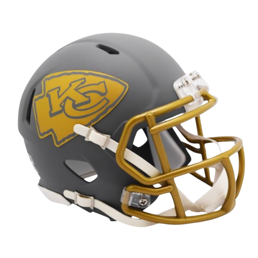 Kansas City Chiefs Slate Speed Riddell Mini Football Helmet