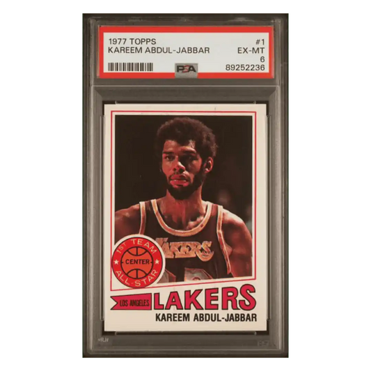 Kareem Abdul-Jabbar PSA 6 1977 Topps Card #1