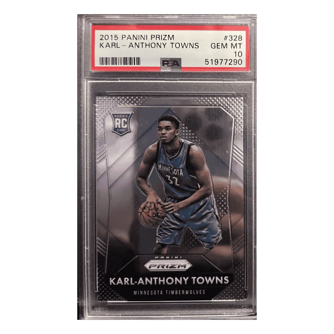 Karl-Anthony Towns PSA 10 2015 Panini Prizm Rookie RC Card #328
