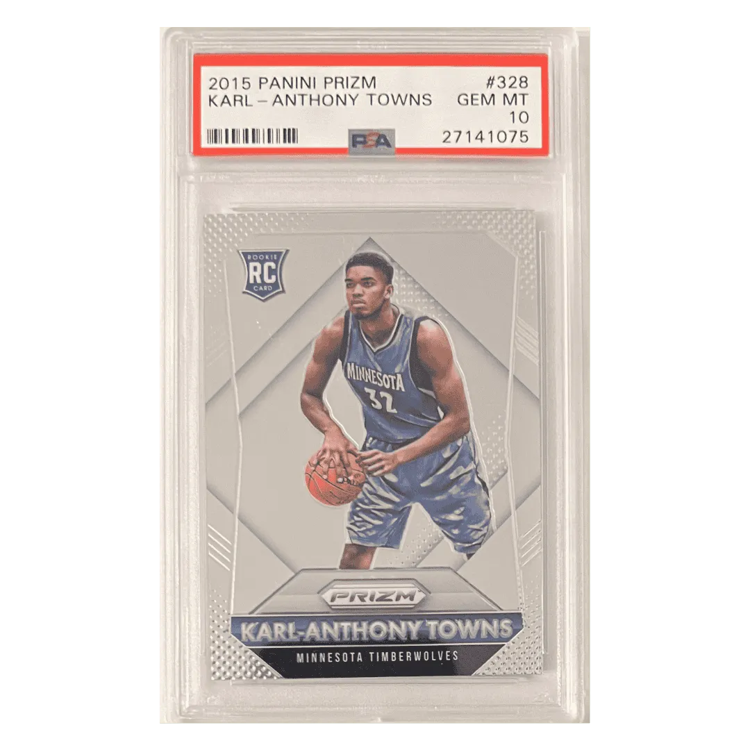 Karl-Anthony Towns PSA 10 2015 Panini Prizm Rookie RC Card #328
