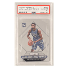 Karl-Anthony Towns PSA 10 2015 Panini Prizm Rookie RC Card #328