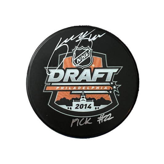 Kasperi Kapanen St Louis Blues Autographed 2014 NHL Draft Puck with Inscription- Fan Cave COA KK1