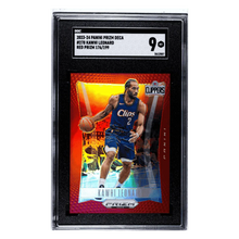 Kawhi Leonard SGC 9 2023-24 Panini Prizm Deca Red Prizm #d/199 Card #278