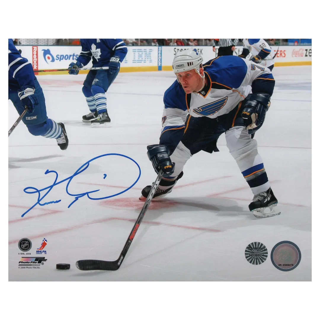Keith Tkachuk St Louis Blues Alumni Autographed Stick Reach Photo - Fan Cave COA