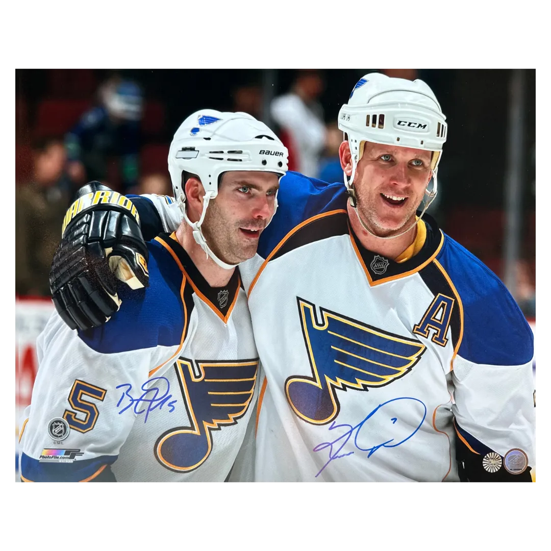 Keith Tkachuk and Barrett Jackman St Louis Blues Dual Autographed 16x20 - Fan Cave COA