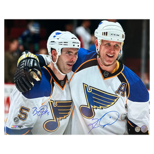 Keith Tkachuk and Barrett Jackman St Louis Blues Dual Autographed 16x20 - Fan Cave COA