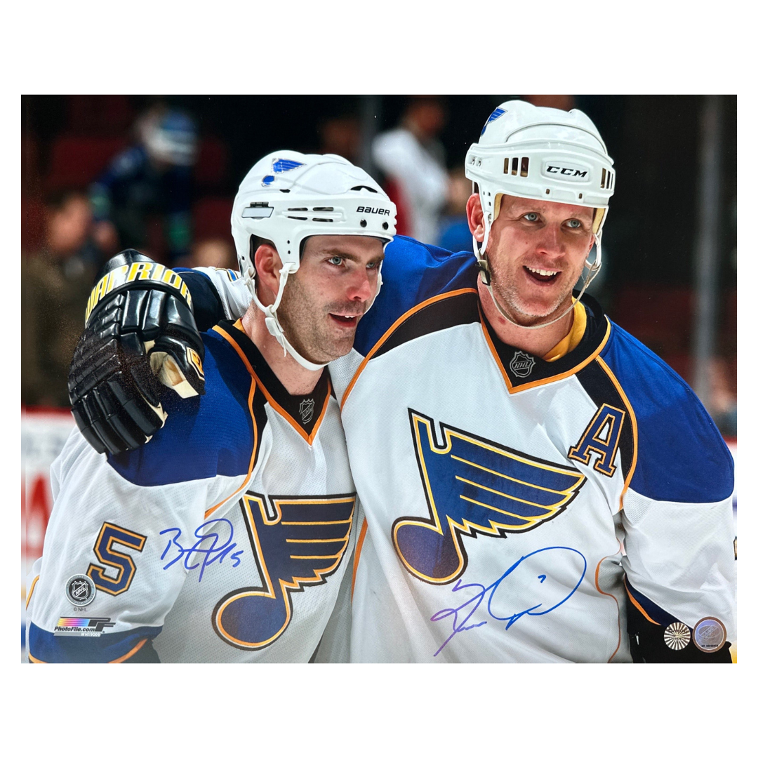 Keith Tkachuk and Barrett Jackman St Louis Blues Dual Autographed 16x20 - Fan Cave COA
