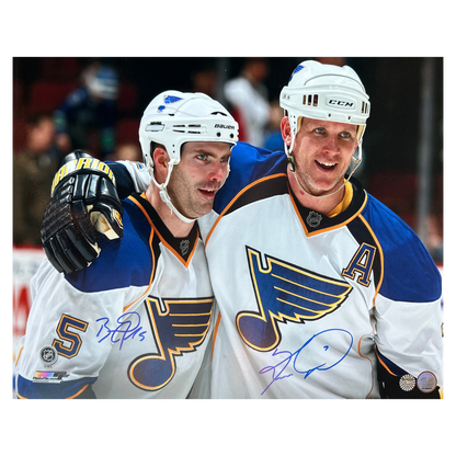 Keith Tkachuk and Barrett Jackman St Louis Blues Dual Autographed 16x20 - Fan Cave COA