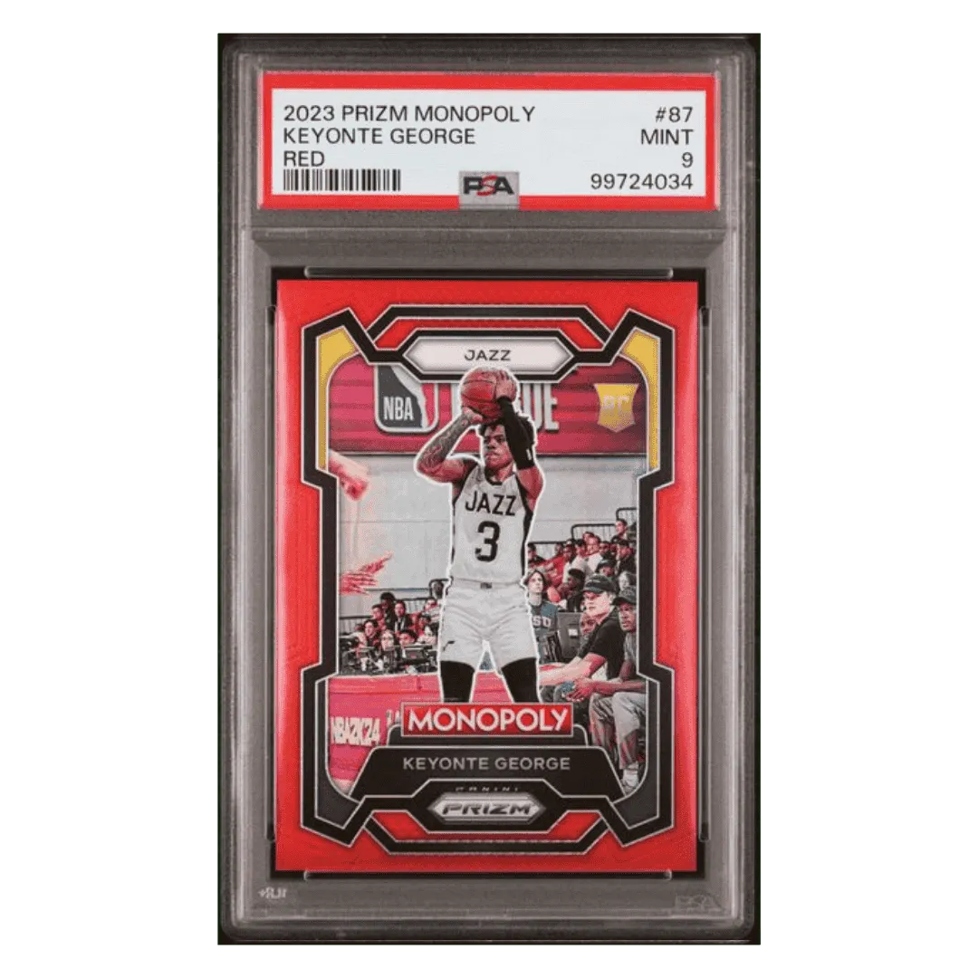 Keyonte George PSA 9 2023 Panini Prizm Monopoly Red #d/ 99 Card #87