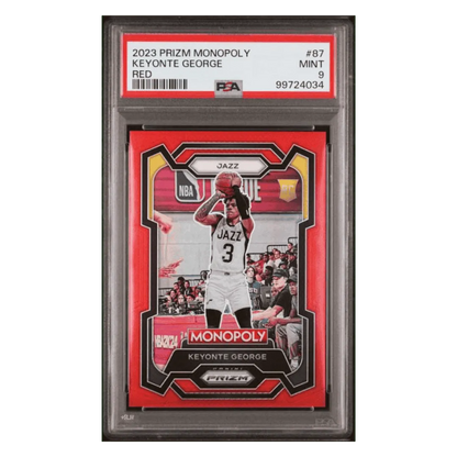 Keyonte George PSA 9 2023 Panini Prizm Monopoly Red #d/ 99 Card #87