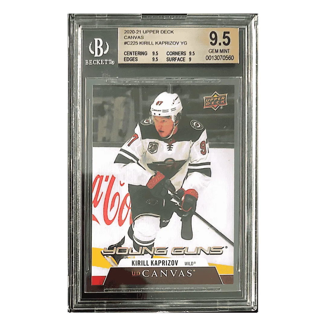 Kirill Kaprizov BGS 9.5 2020-21 Upper Deck Young Guns Canvas Card #C225