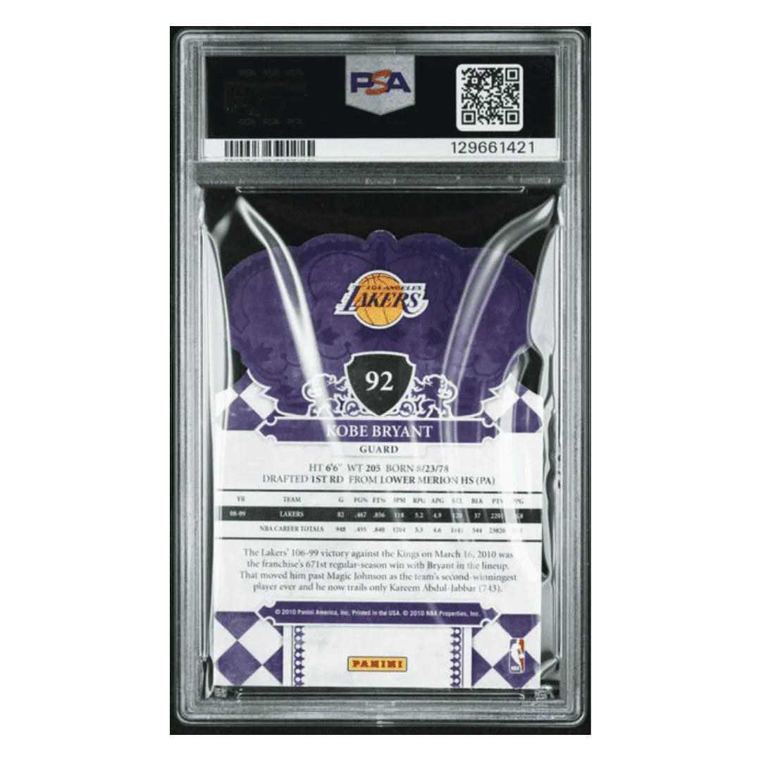 Kobe Bryant PSA 8 2009 Panini Crown Royale Card #92