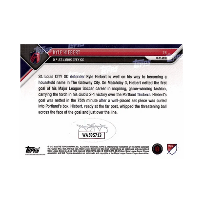 Kyle Hiebert Autographed 2023 Topps Now 29 Rookie Card - JSA COA