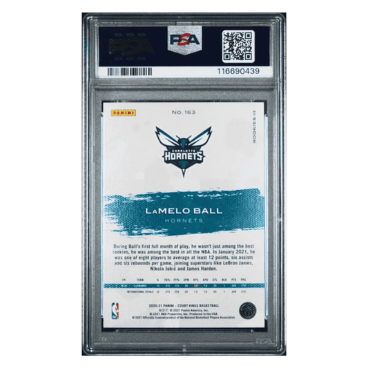 LaMelo Ball PSA 10 2020 Panini Court Kings Rookie RC Card #163