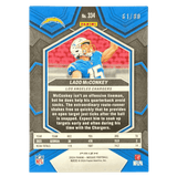 Ladd McConkey 2024 Panini Mosaic Fusion Red & Yellow #d/80 Rookie Card #334