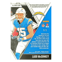 Ladd McConkey 2024 Panini Phoenix Jersey Patch RPA #d/3 Logo Tag Card #RRAJ-LMY