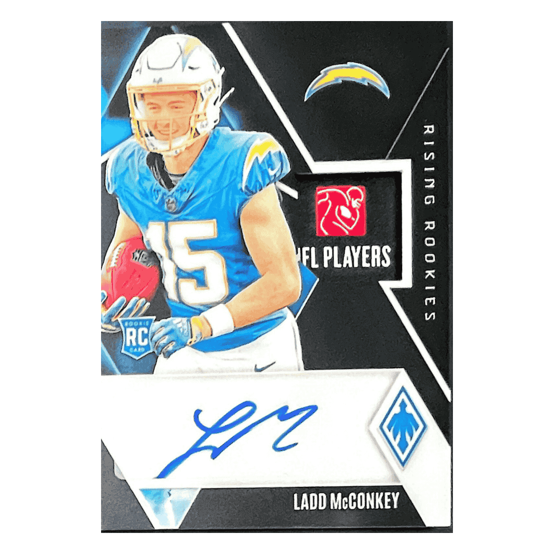Ladd McConkey 2024 Panini Phoenix Jersey Patch RPA #d/3 Logo Tag Card #RRAJ-LMY