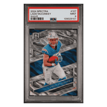 Ladd McConkey PSA 9 2024 Panini Spectra Wave #d/11 Rookie RC Card #127