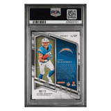 Ladd McConkey PSA 9 2024 Panini Spectra Wave #d/11 Rookie RC Card #127