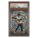 Lamar Jackson PSA 10 2023 Panini Mosaic Stained Glass Card #SG6