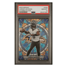 Lamar Jackson PSA 10 2023 Panini Mosaic Stained Glass Card #SG6