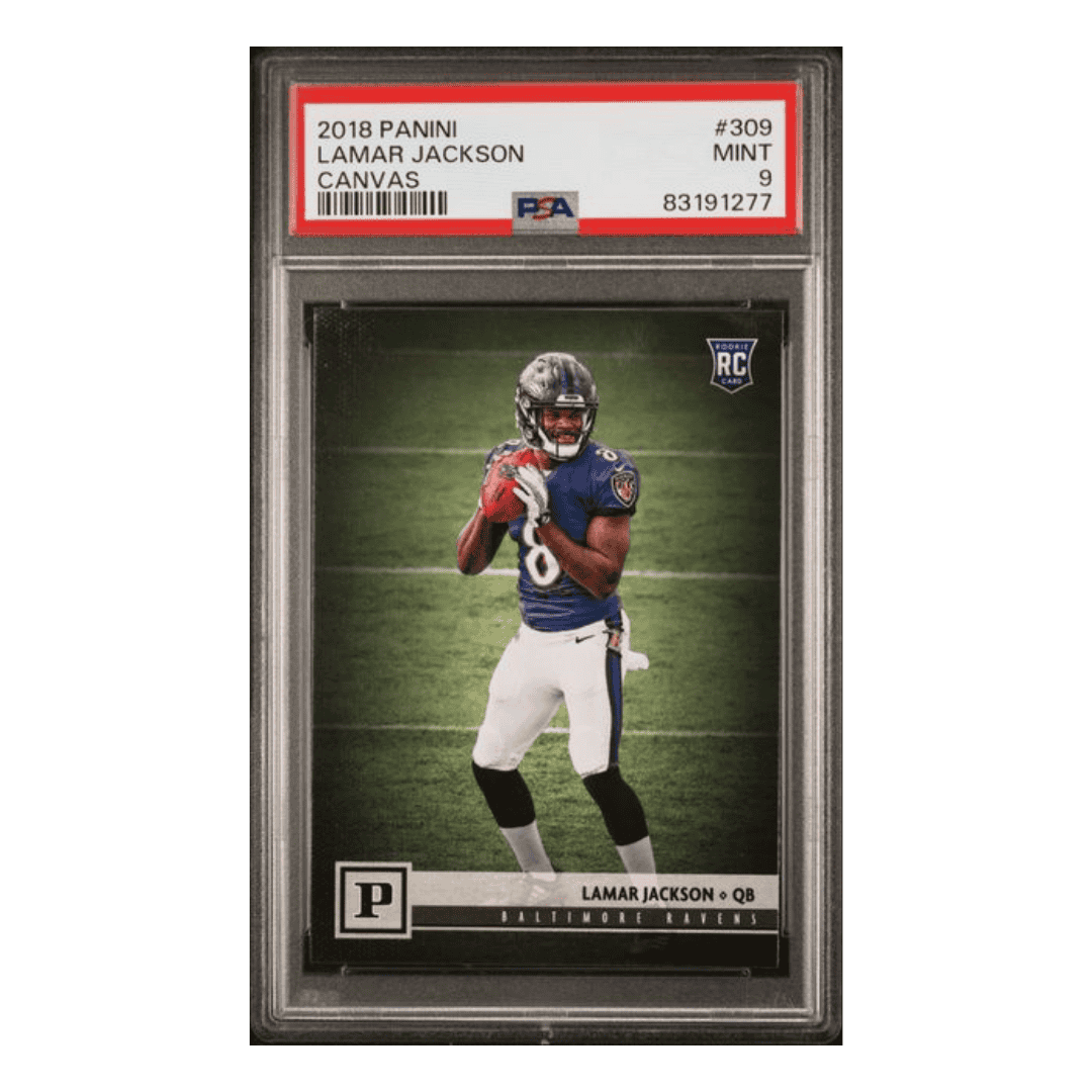 Lamar Jackson PSA 9 2018 Panini Canvas Rookie RC Card #309