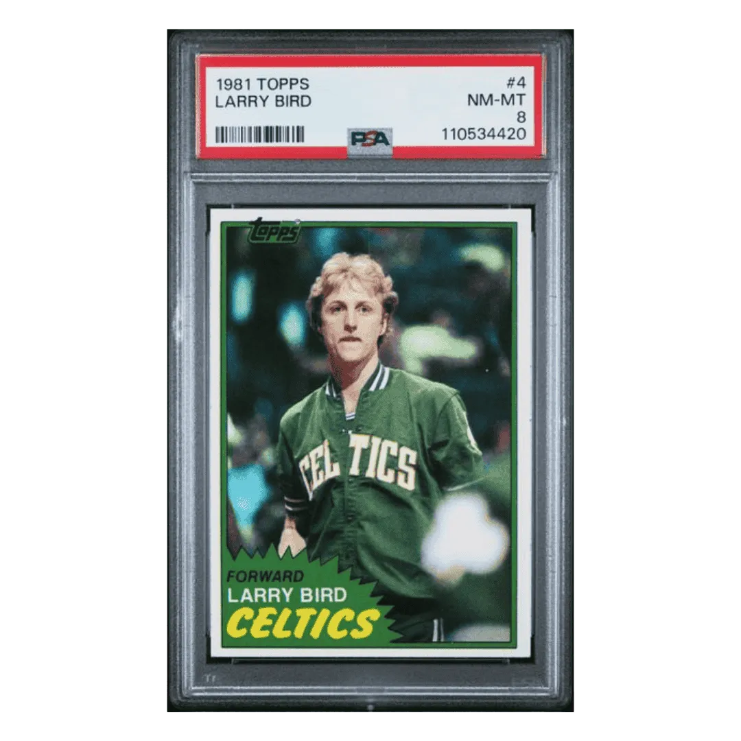 Larry Bird PSA 8 1981 Topps Card #4