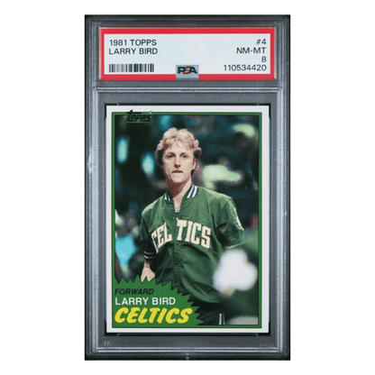 Larry Bird PSA 8 1981 Topps Card #4