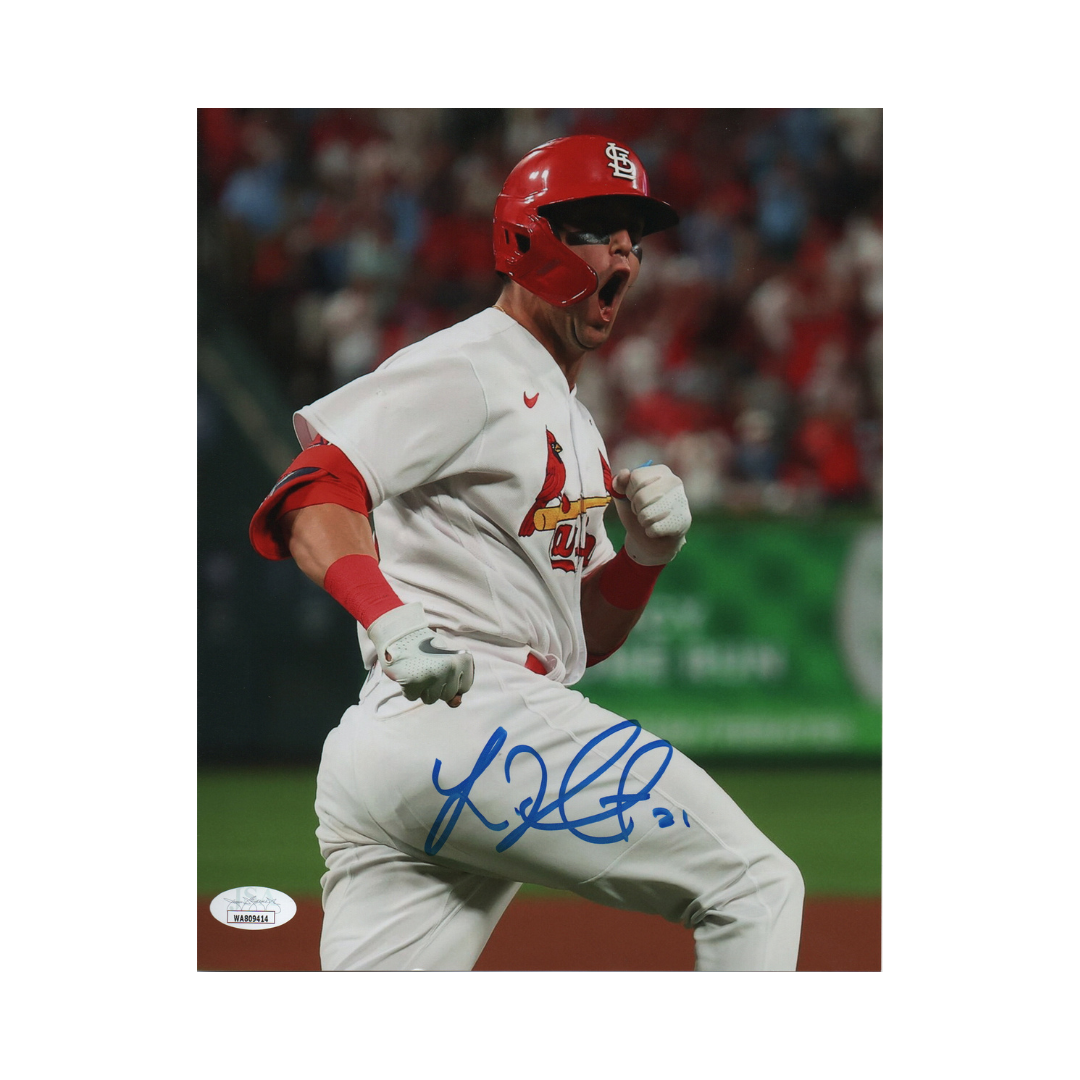 Lars Nootbaar St Louis Cardinals Autographed 8x10 Base Running Photo - JSA COA