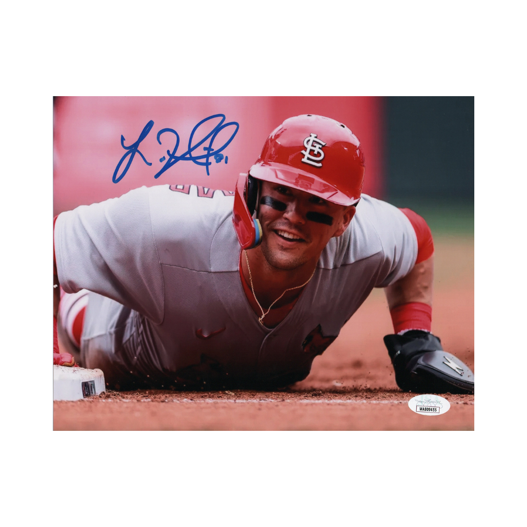 Lars Nootbaar St Louis Cardinals Autographed 8x10 Sliding Photo - JSA COA
