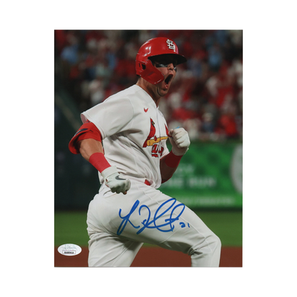 Lars Nootbaar St Louis Cardinals Autographed 8x10 Base Running Photo - JSA COA