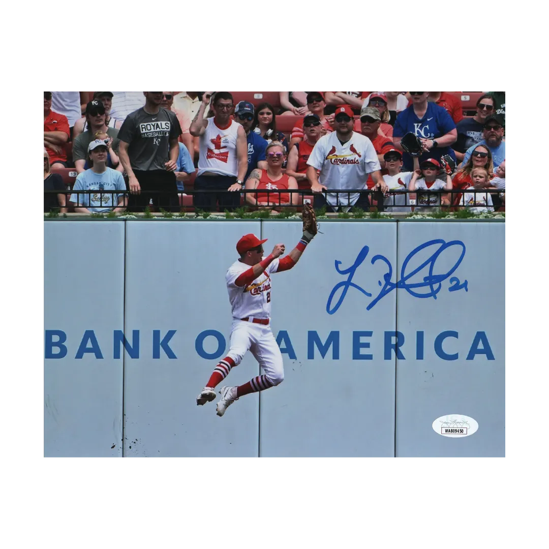 Lars Nootbaar St Louis Cardinals Autographed Catch Photo - JSA COA