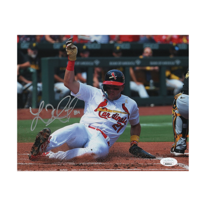 Lars Nootbaar St Louis Cardinals Autographed Sliding Home 8x10 Photo - JSA COA