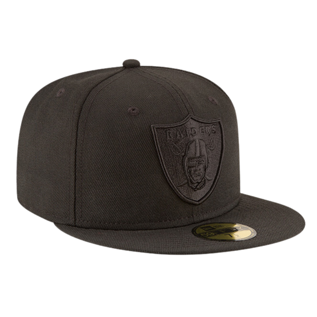 Las Vegas Raiders Black On Black 59FIFTY Fitted Hat