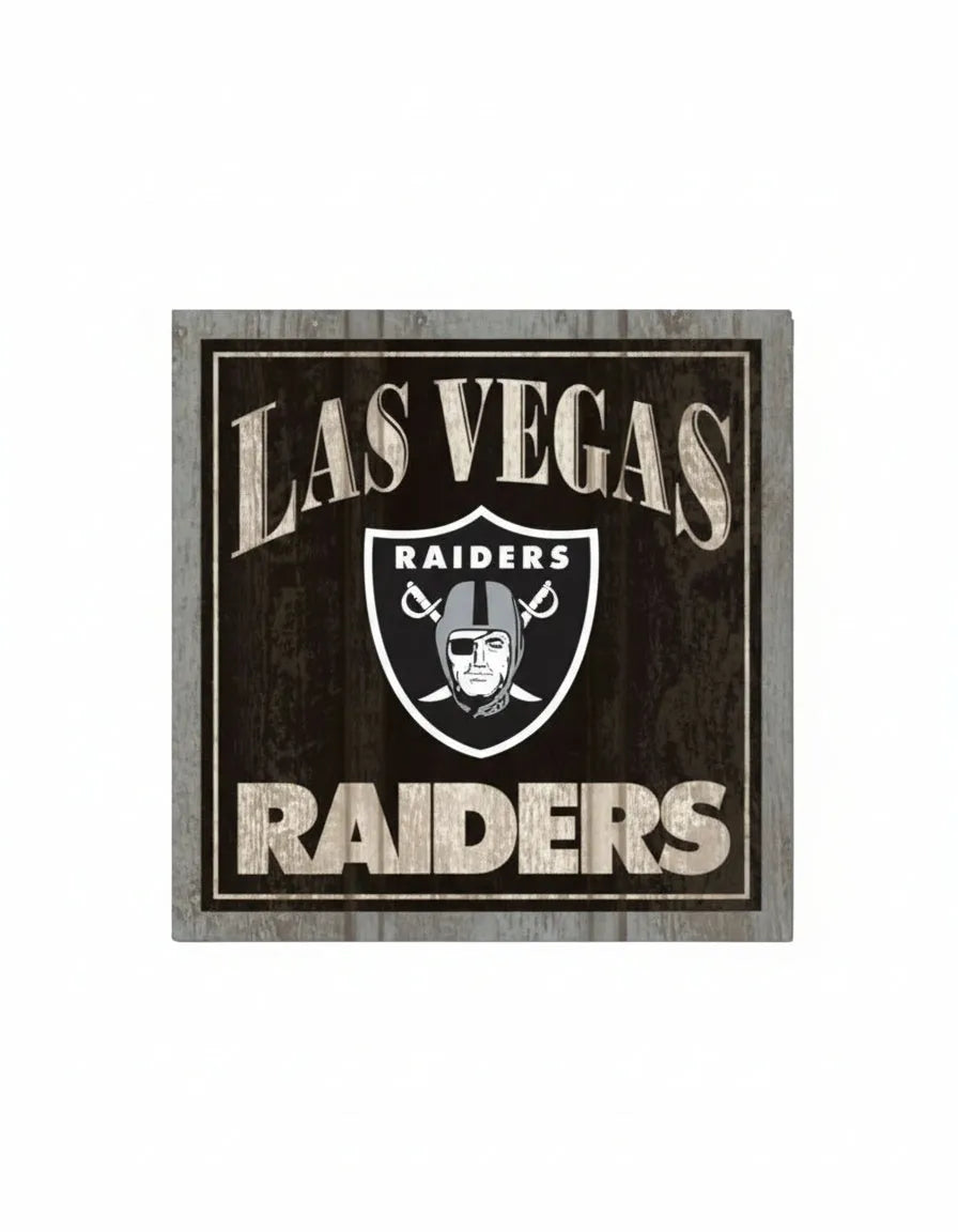 Las Vegas Raiders Wooden Magnet 3" x 3"