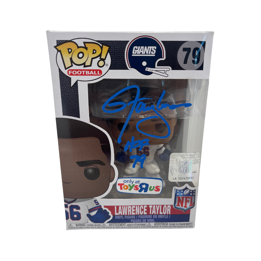 Lawrence Taylor New York Giants Autographed Funko Pop with Inscription - Beckett COA