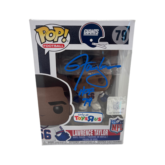 Lawrence Taylor New York Giants Autographed Funko Pop with Inscription - Beckett COA