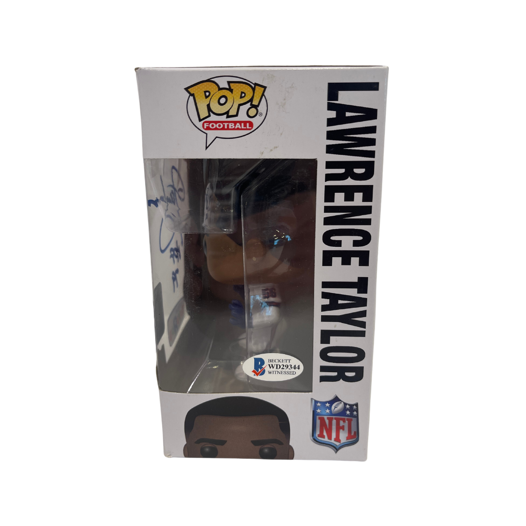 Lawrence Taylor New York Giants Autographed Funko Pop with Inscription - Beckett COA