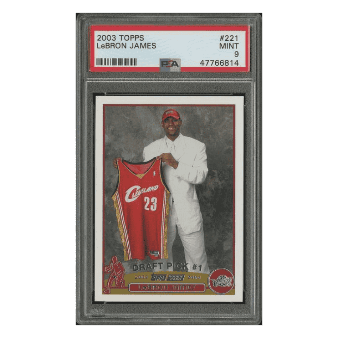 LeBron James PSA 9 2003 Topps Rookie Card #221