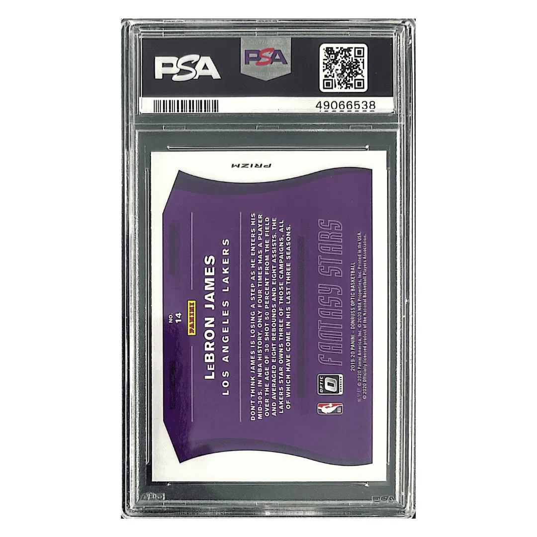 LeBron James PSA 10 2019 Panini Donruss Optic Fantasy Stars Holo Card #14