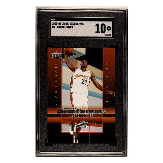 LeBron James SGC 10 2003-04 Upper Deck Rookie Exclusives Card #1