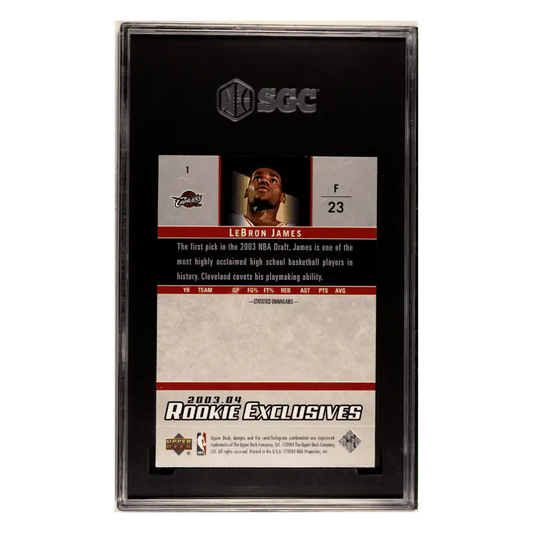 LeBron James SGC 10 2003-04 Upper Deck Rookie Exclusives Card #1