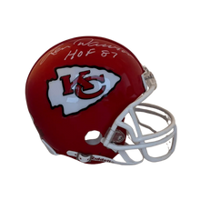 Len Dawson Kansas City Chiefs Autographed Mini Speed Helmet with Inscription - JSA COA