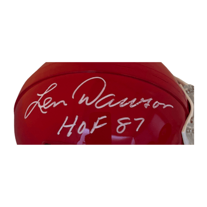 Len Dawson Kansas City Chiefs Autographed Mini Speed Helmet with Inscription - JSA COA