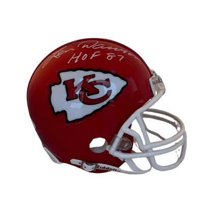 Len Dawson Kansas City Chiefs Autographed Mini Speed Helmet with Inscription - JSA COA