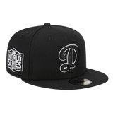 Los Angeles Dodgers Retro 2020 World Series Side Patch New Era Black/White 59FIFTY Fitted Hat