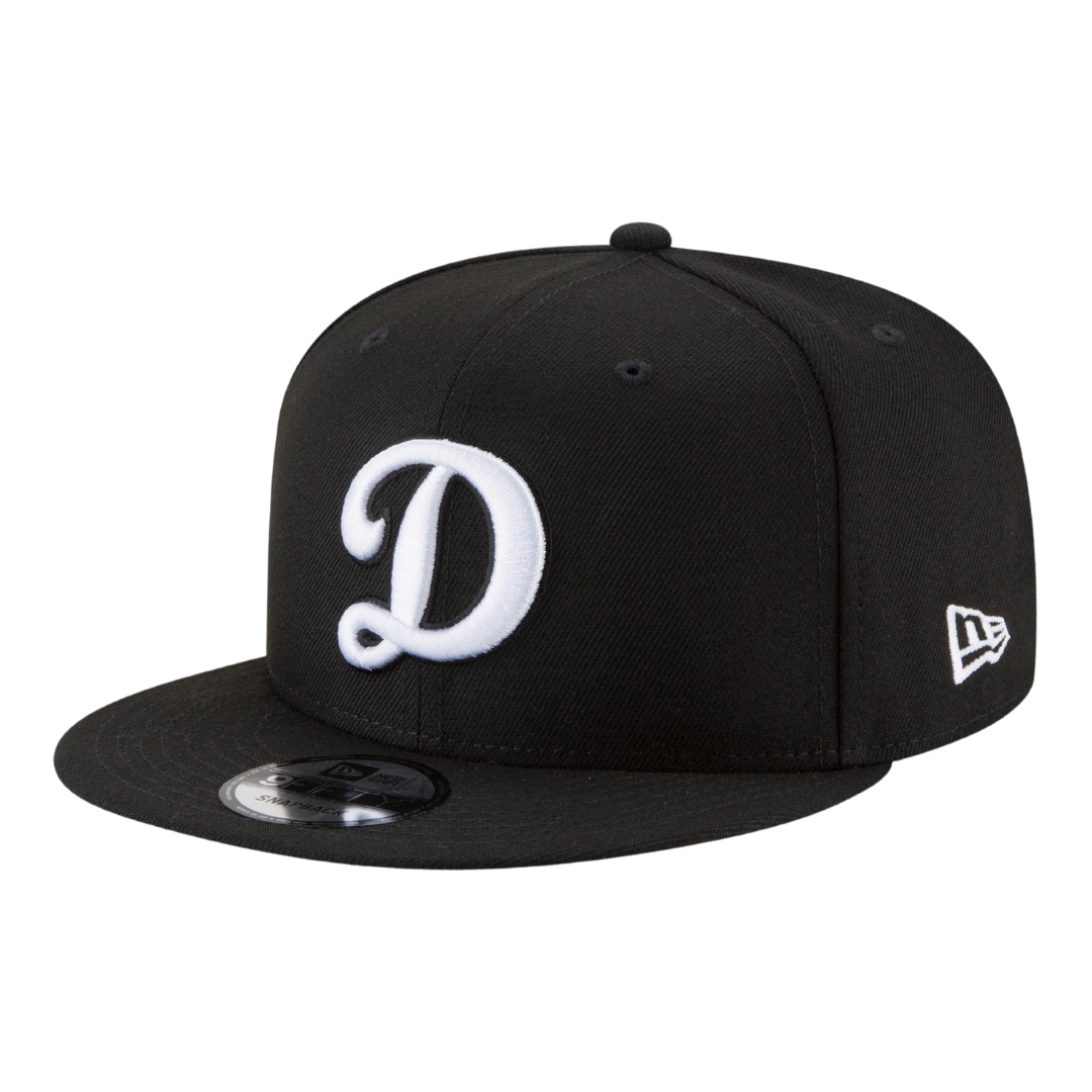 Los Angeles Dodgers Retro Basic New Era Black & White 9FIFTY Adjustable Snapback Hat