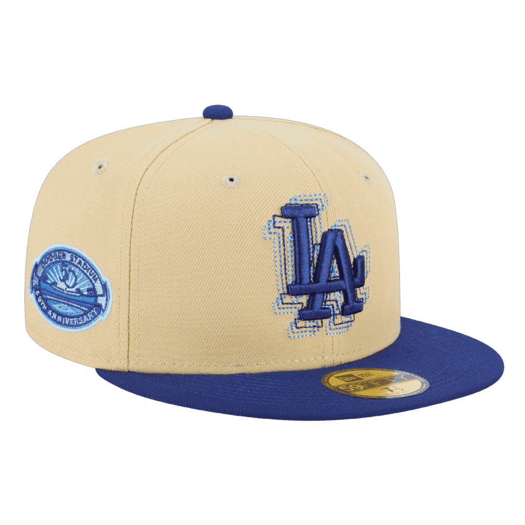 Los Angeles Dodgers Illusion New Era Tan/Blue 59FIFTY Fitted Hat