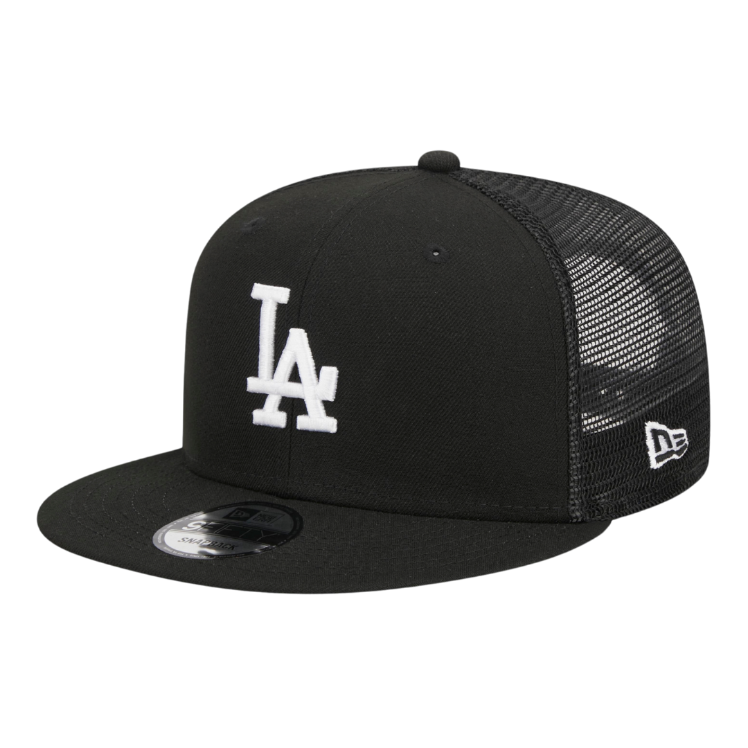Los Angeles Dodgers Trucker Meshback New Era Black 9FIFTY Adjustable Snapback Hat