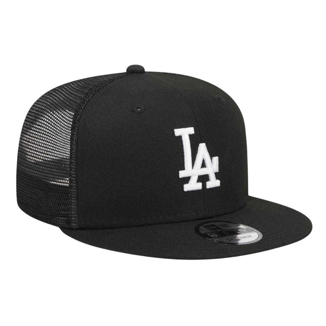 Los Angeles Dodgers Trucker Meshback New Era Black 9FIFTY Adjustable Snapback Hat